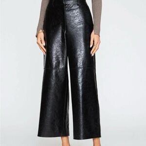 Brochu Walker Teo vegan leather black cropped pants size large
